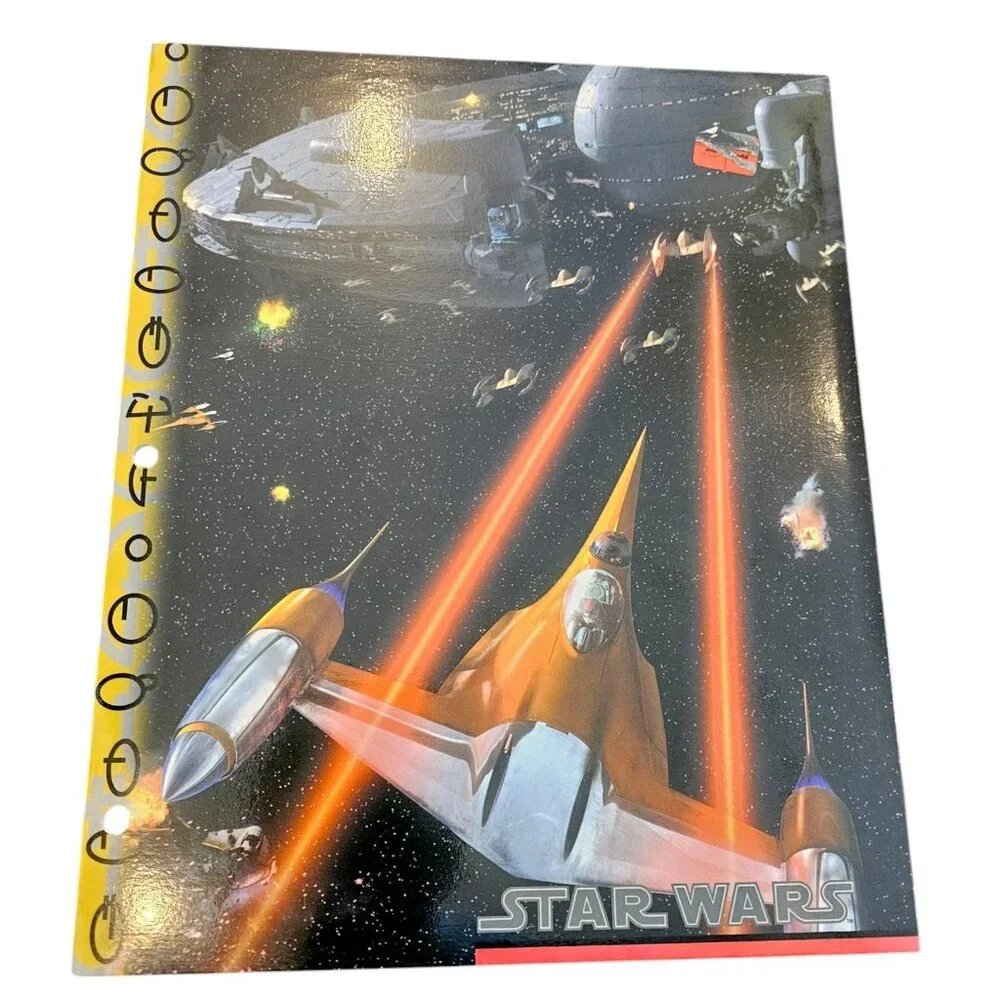 Lot Of Star Wars 90s Y2K 2 Pocket Folders NEW Naboo Episode‎ 1 Jedi Set Of 4